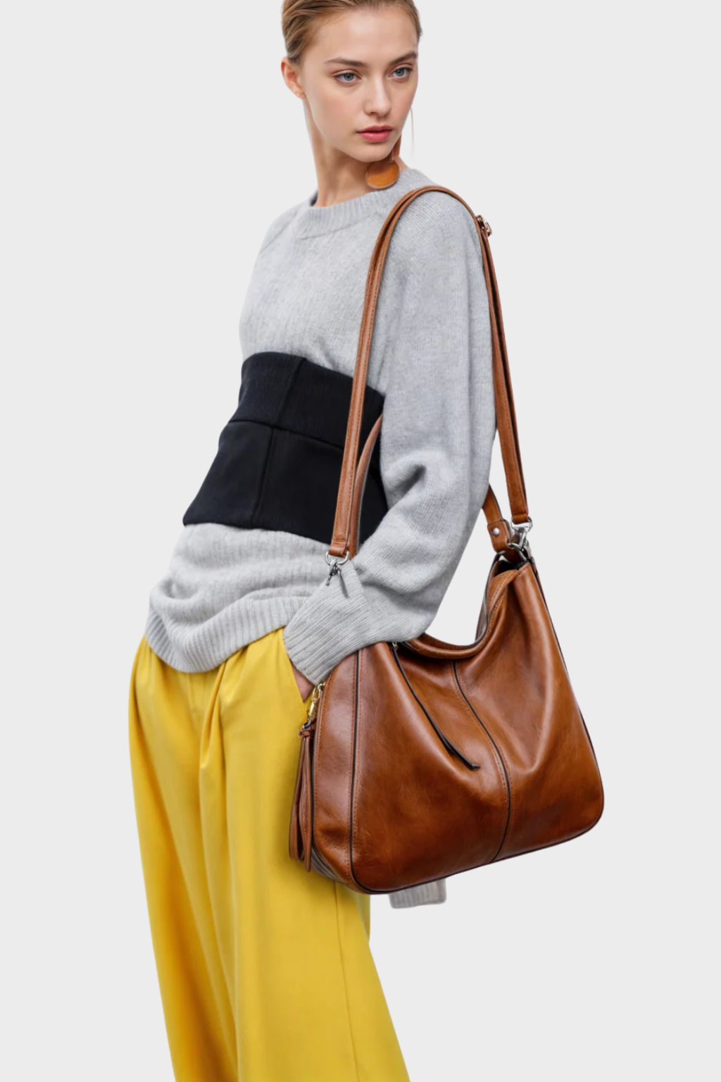 Women’s Structured Leather Tote Bag