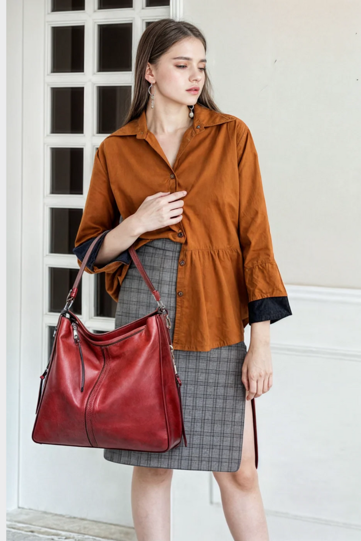 Women’s Structured Leather Tote Bag