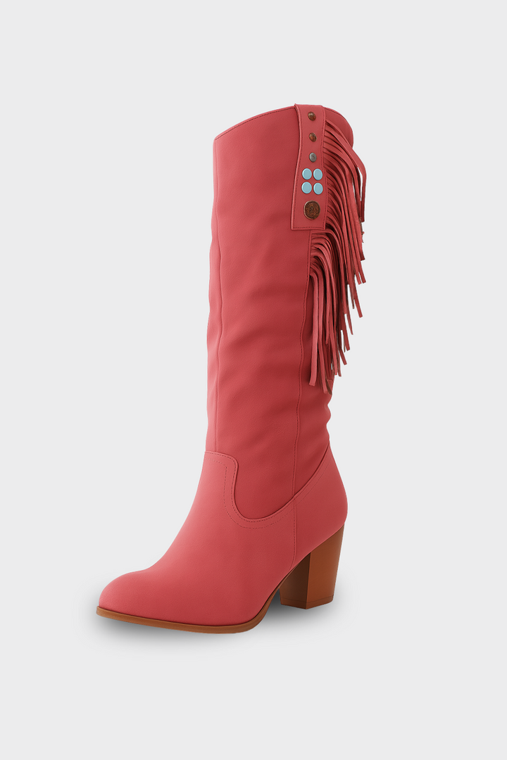 Women’s Suede Fringe Mid-Calf Boots