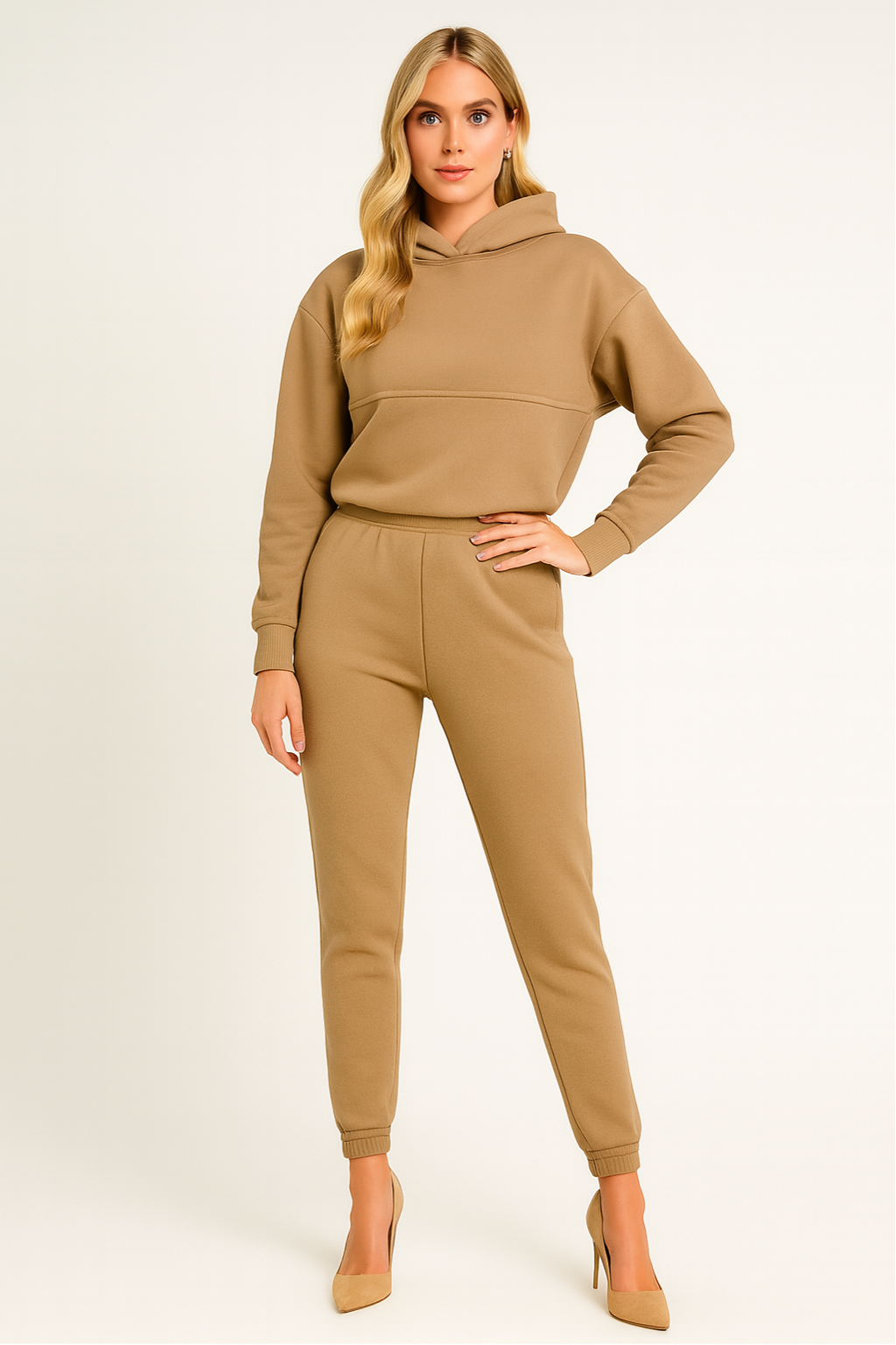 Women's Two-Piece Hooded Tracksuit Set