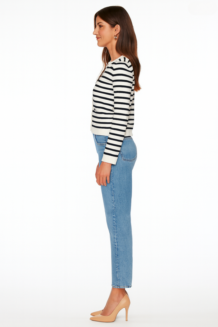 Women’s Black Striped Cardigan