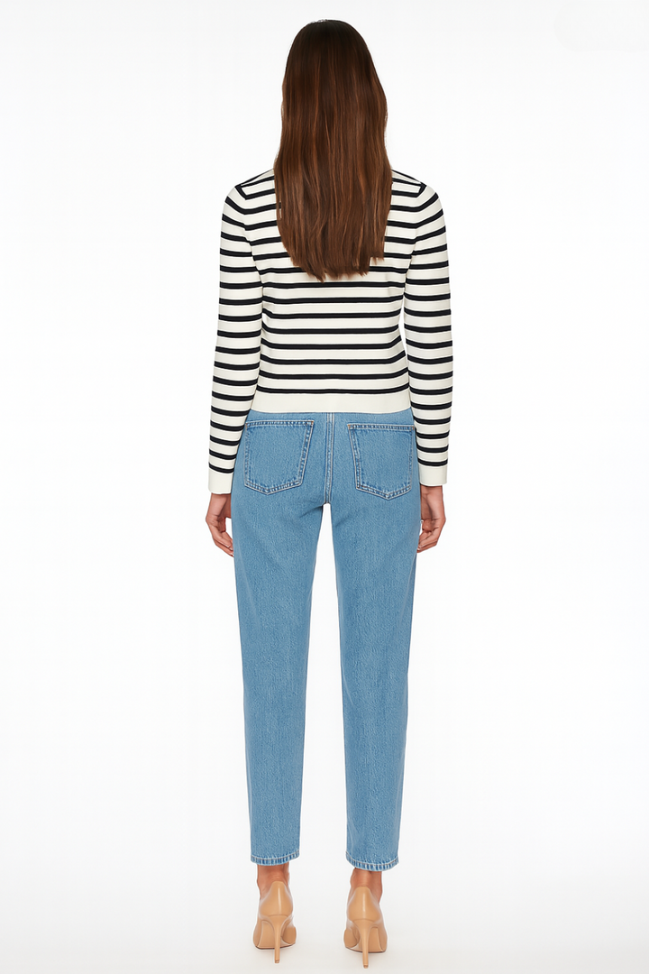 Women’s Black Striped Cardigan