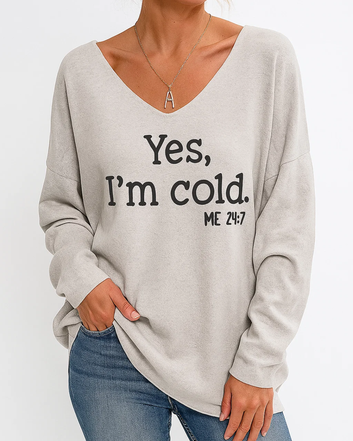 Women's Casual V-Neck Pullover Top