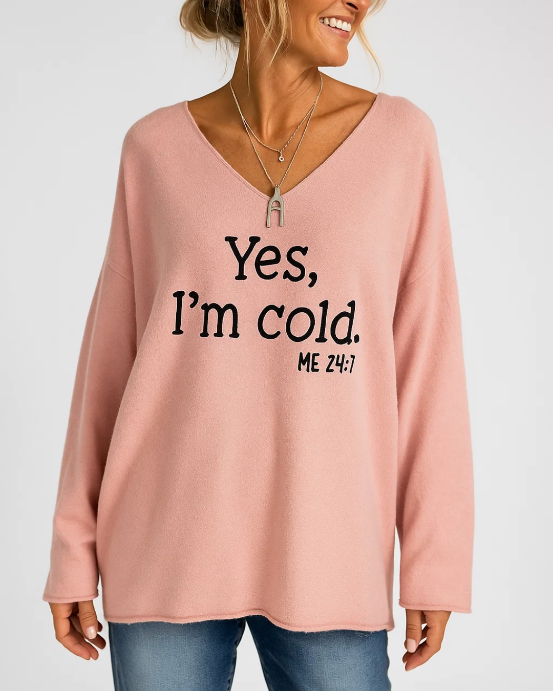 Women's Casual V-Neck Pullover Top