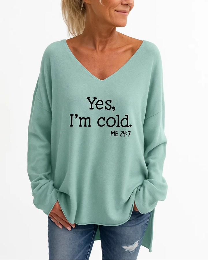 Women's Casual V-Neck Pullover Top