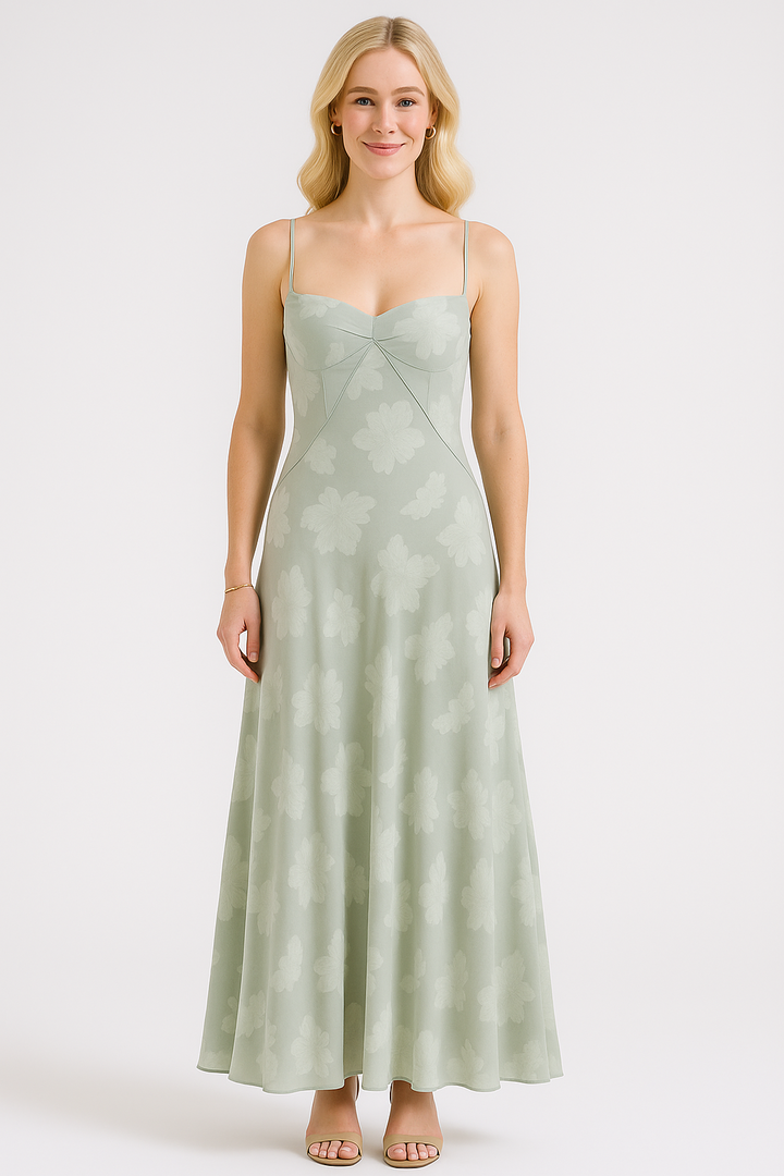 Women's Chic Lace Maxi Dress with Corset Style
