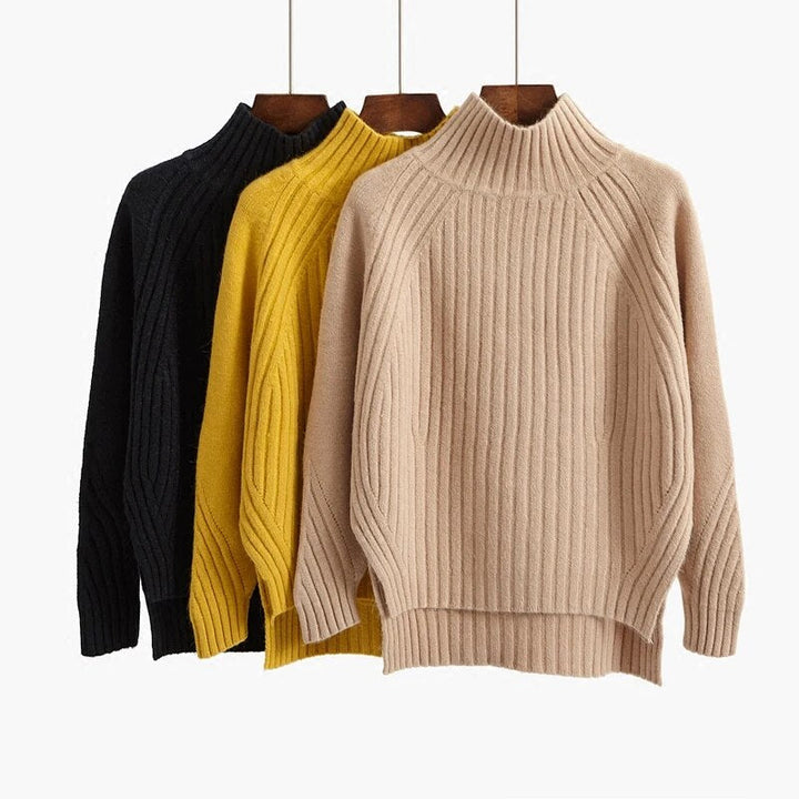 Jessica | Women’s Ribbed High Neck Winter Sweater
