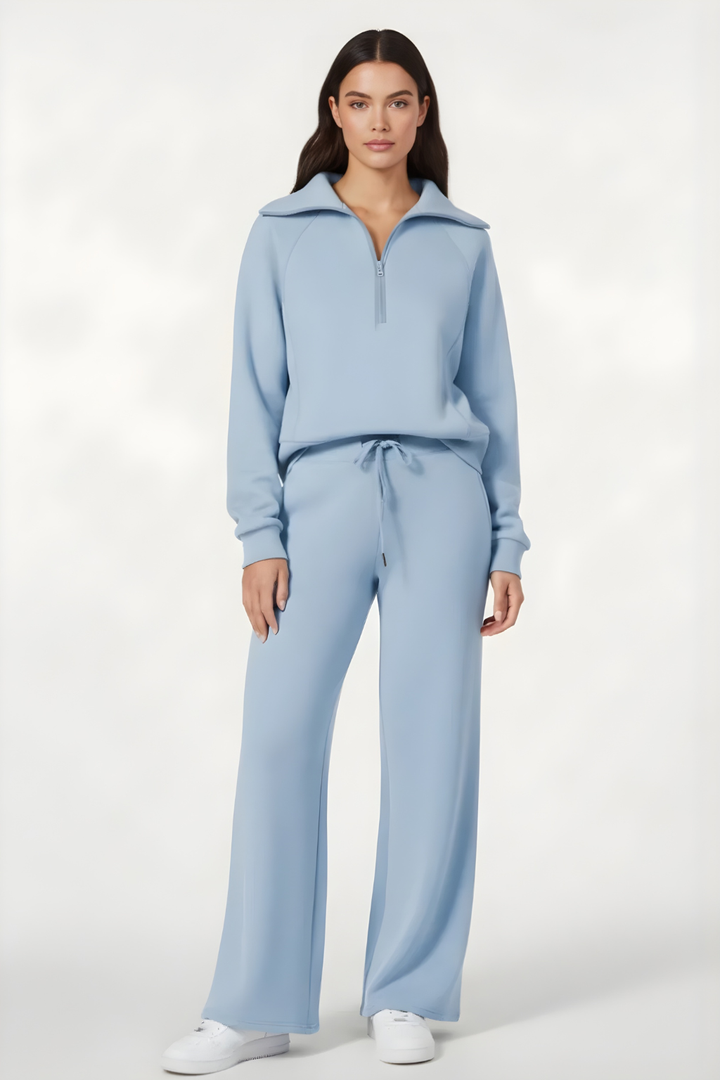 Women’s Cozy Zip-Front Loungewear Set