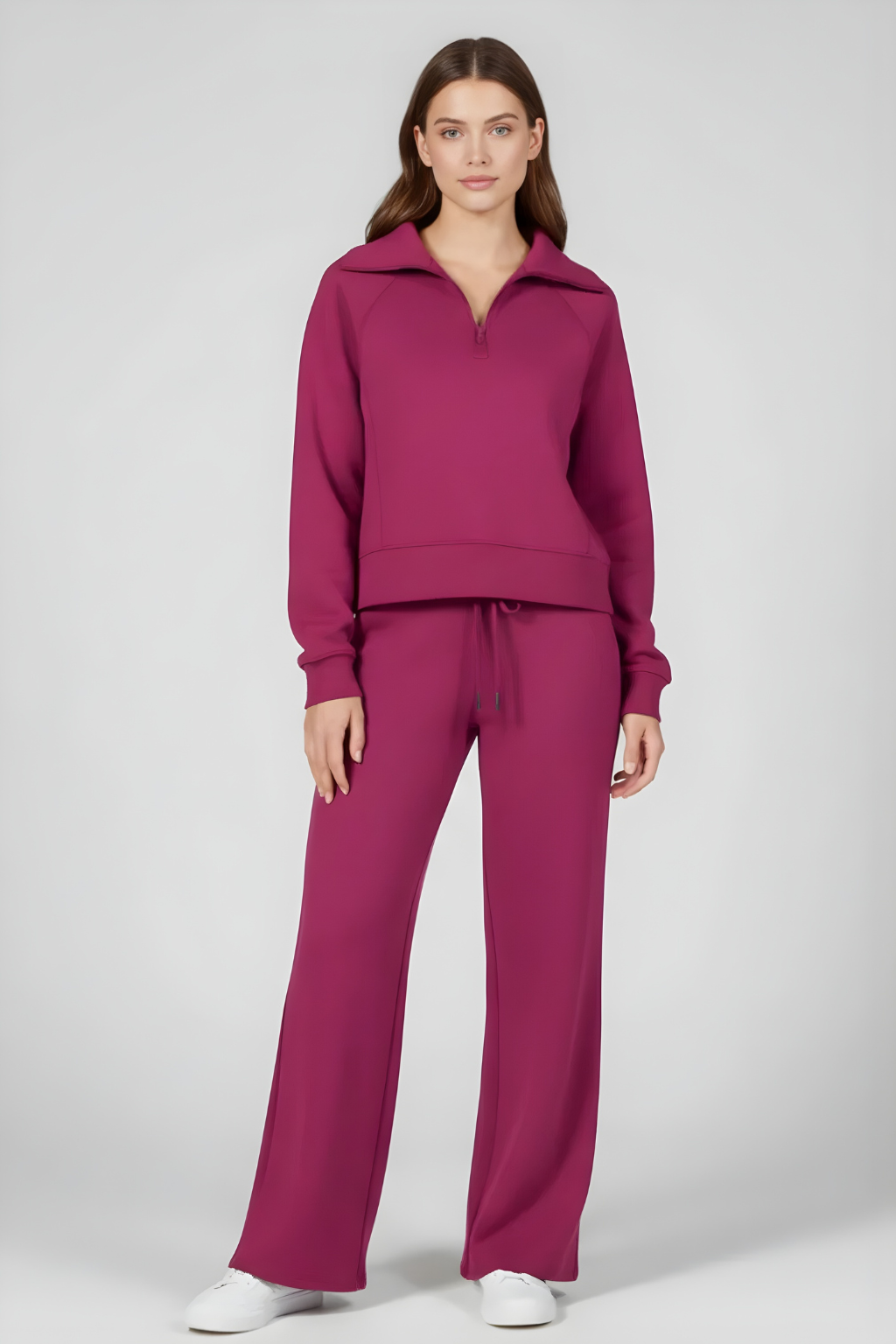 Women’s Cozy Zip-Front Loungewear Set