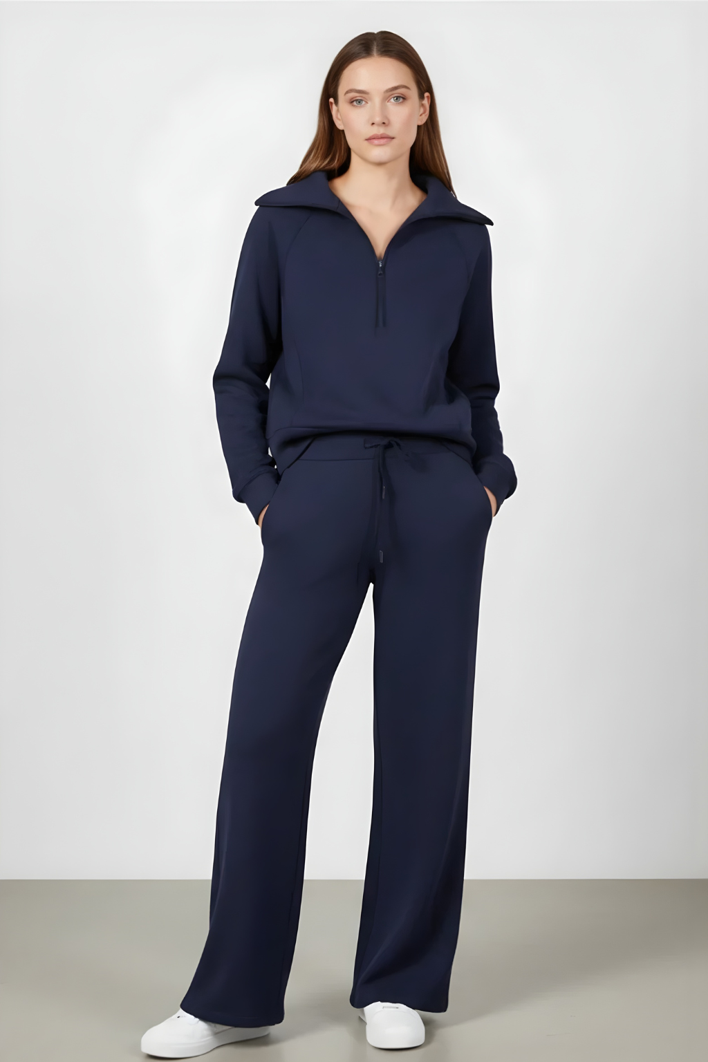 Women’s Cozy Zip-Front Loungewear Set