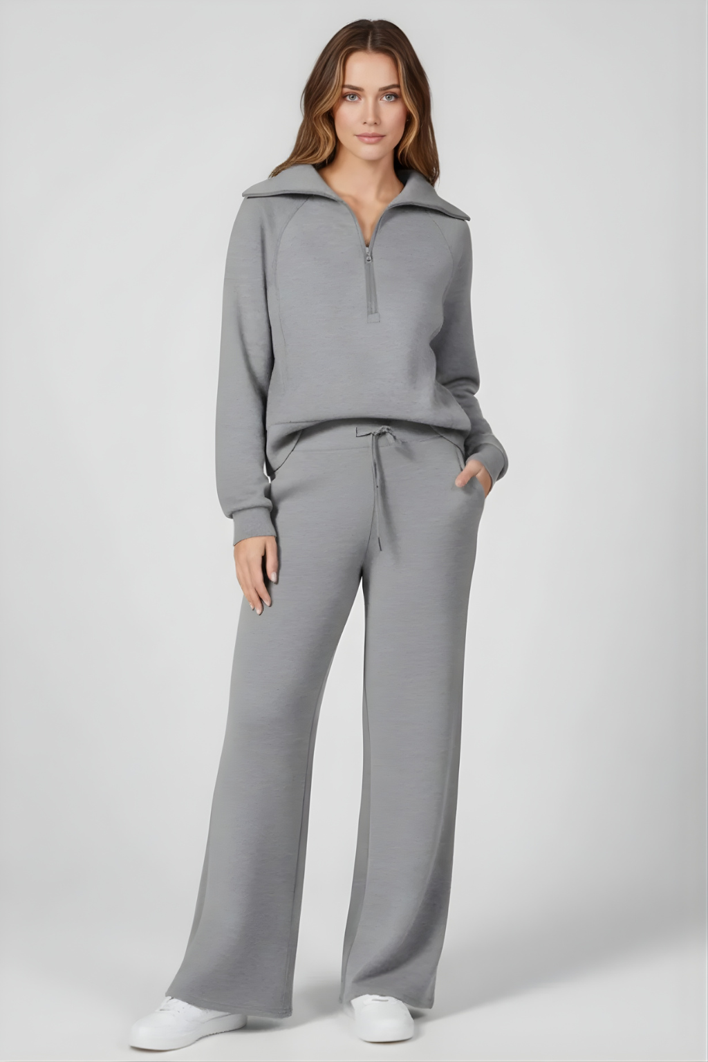 Women’s Cozy Zip-Front Loungewear Set
