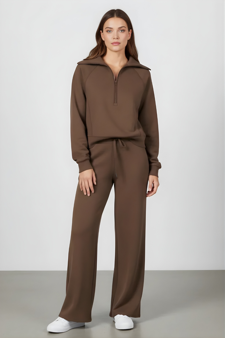 Women’s Cozy Zip-Front Loungewear Set