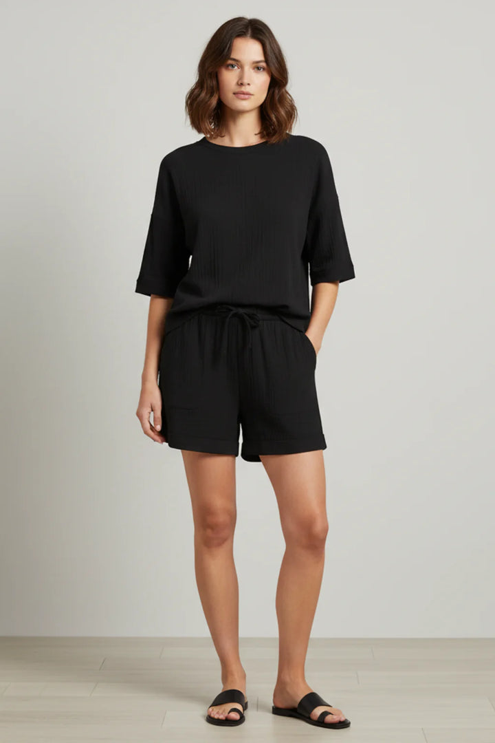 Women’s Drawstring Crinkled Lounge Shorts