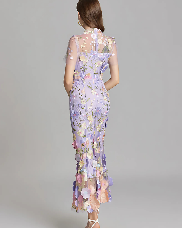 Women's Embroidered Sleeveless Maxi Dress