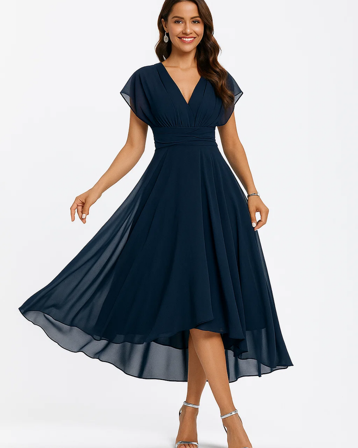 Women's Flared V-Neck Dress