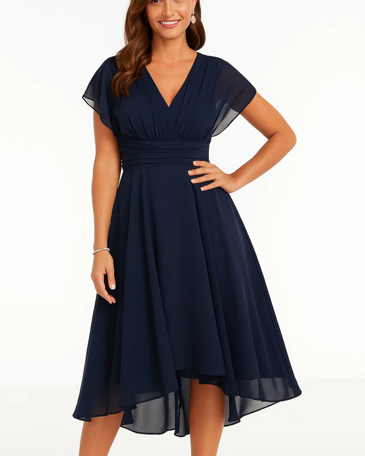 Women's Flared V-Neck Dress