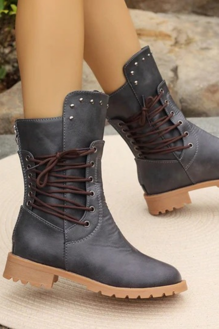 Women's Mid-Calf Lace-Up Boots