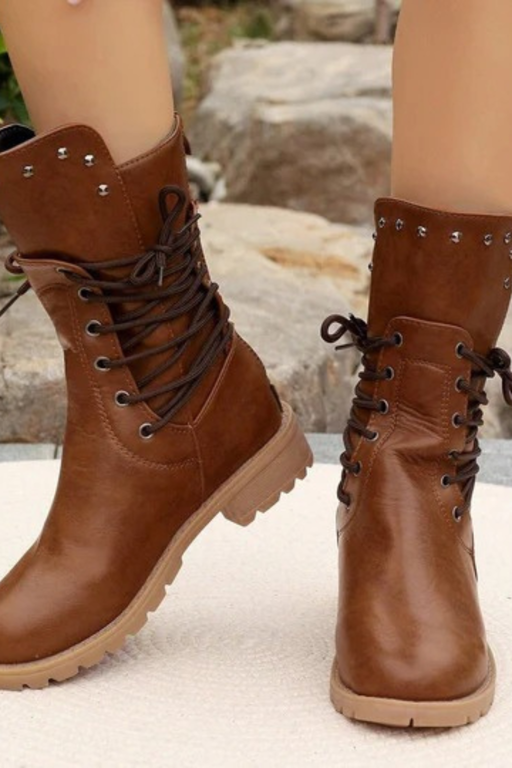 Women's Mid-Calf Lace-Up Boots