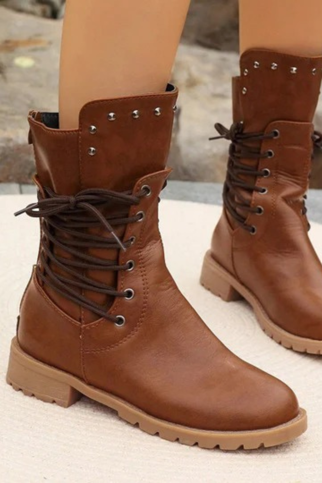 Women's Mid-Calf Lace-Up Boots