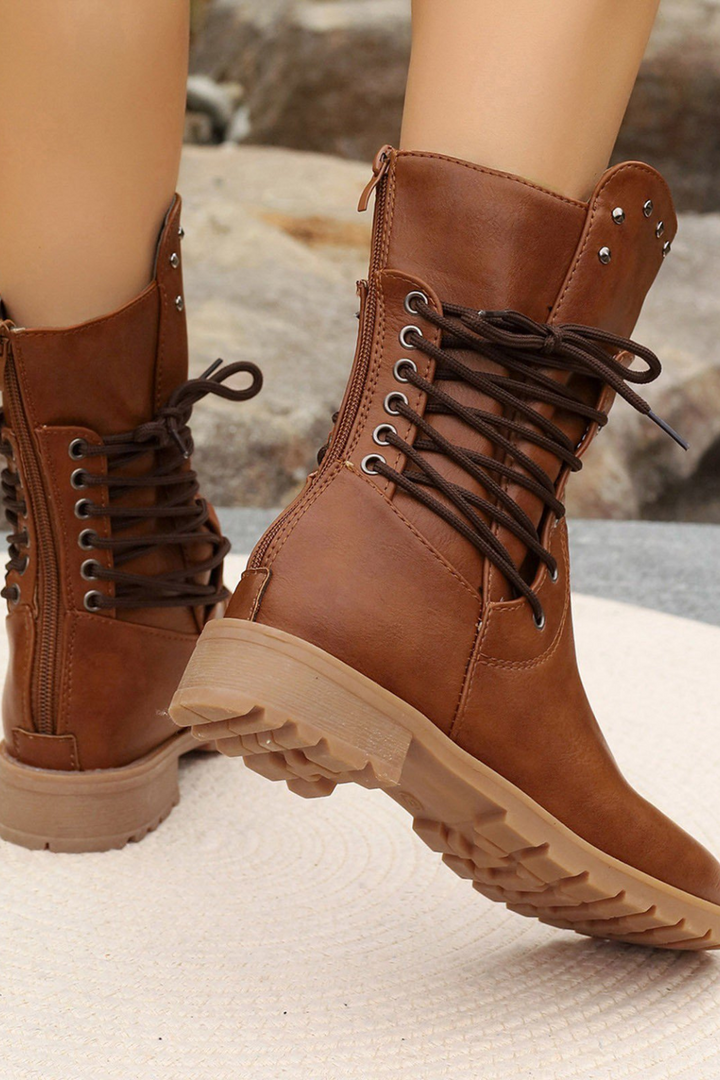 Women's Mid-Calf Lace-Up Boots