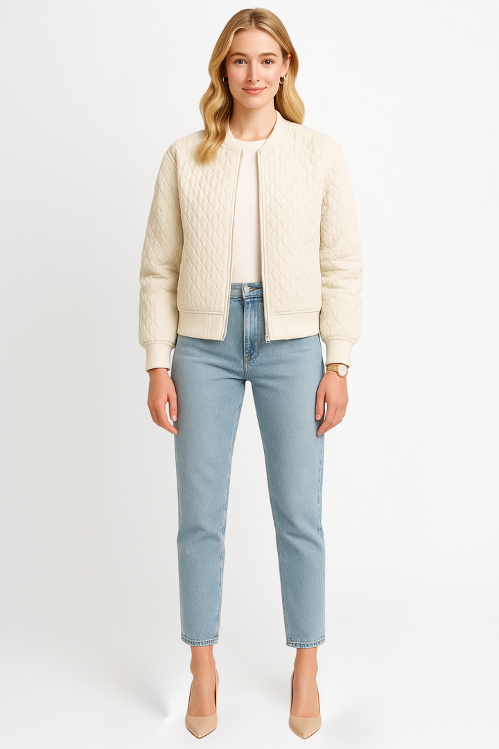 Women’s Sleek Quilted Bomber Jacket