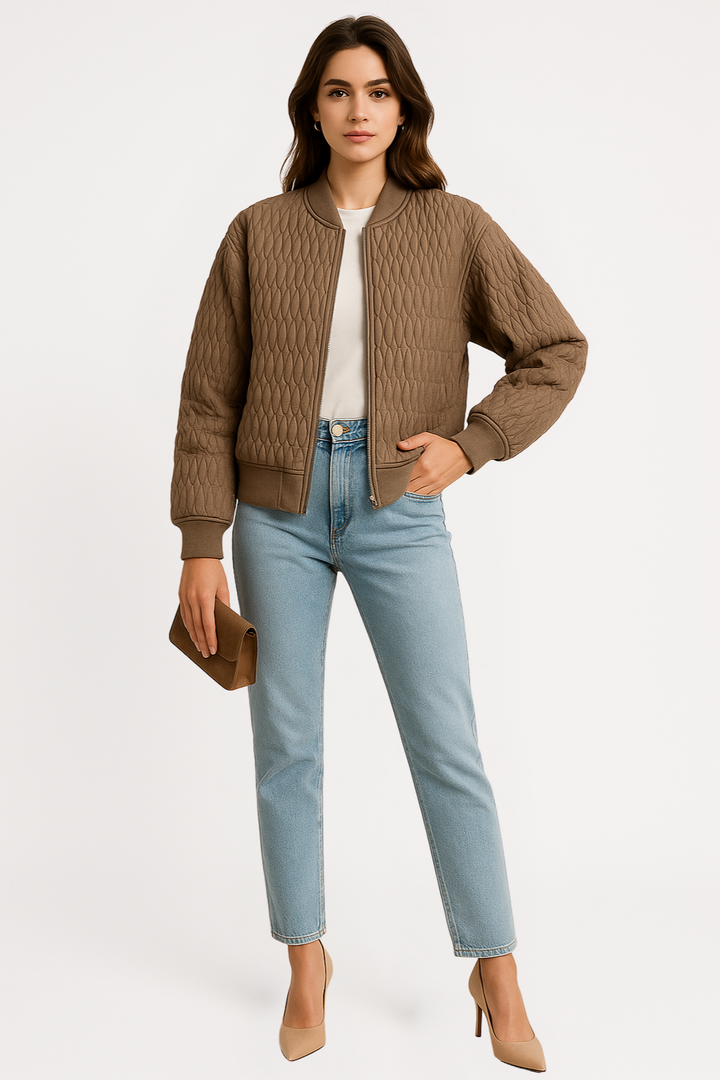 Women’s Sleek Quilted Bomber Jacket