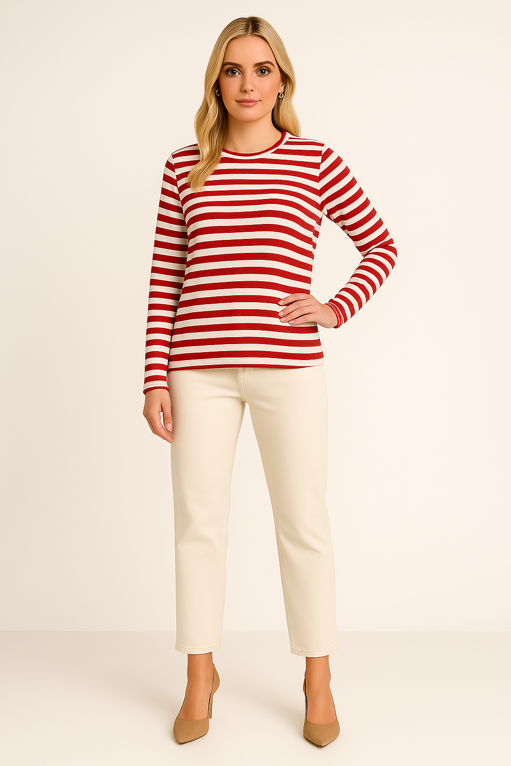 Women’s Striped Long Sleeve T-Shirt