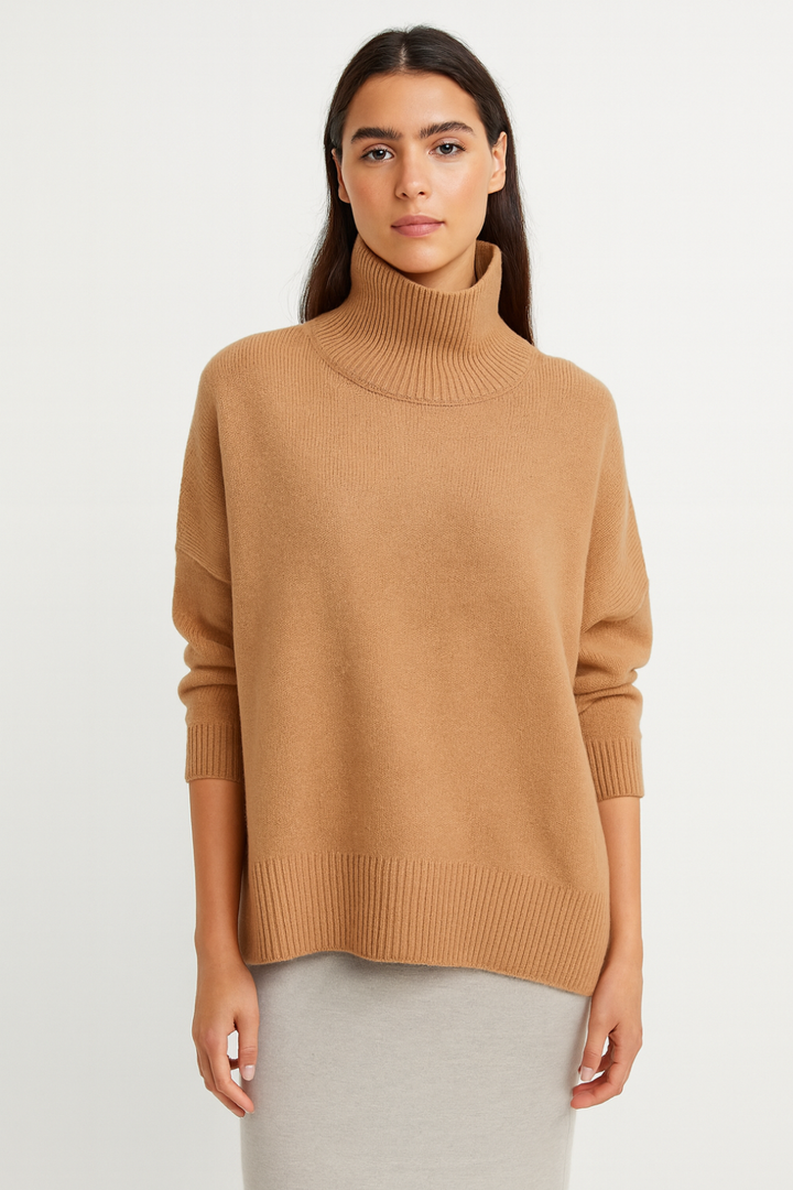 Women’s Winter Oversized Turtleneck Knit Sweater