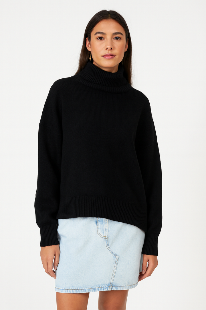 Women’s Winter Oversized Turtleneck Knit Sweater