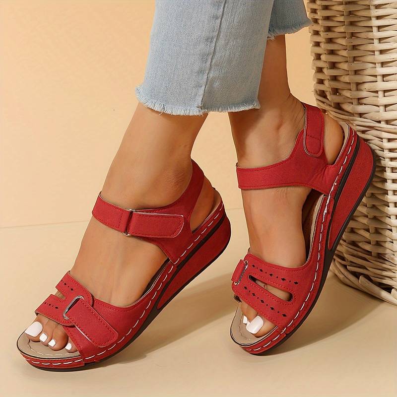 Women's Adjustable Strap Wedge Sandals
