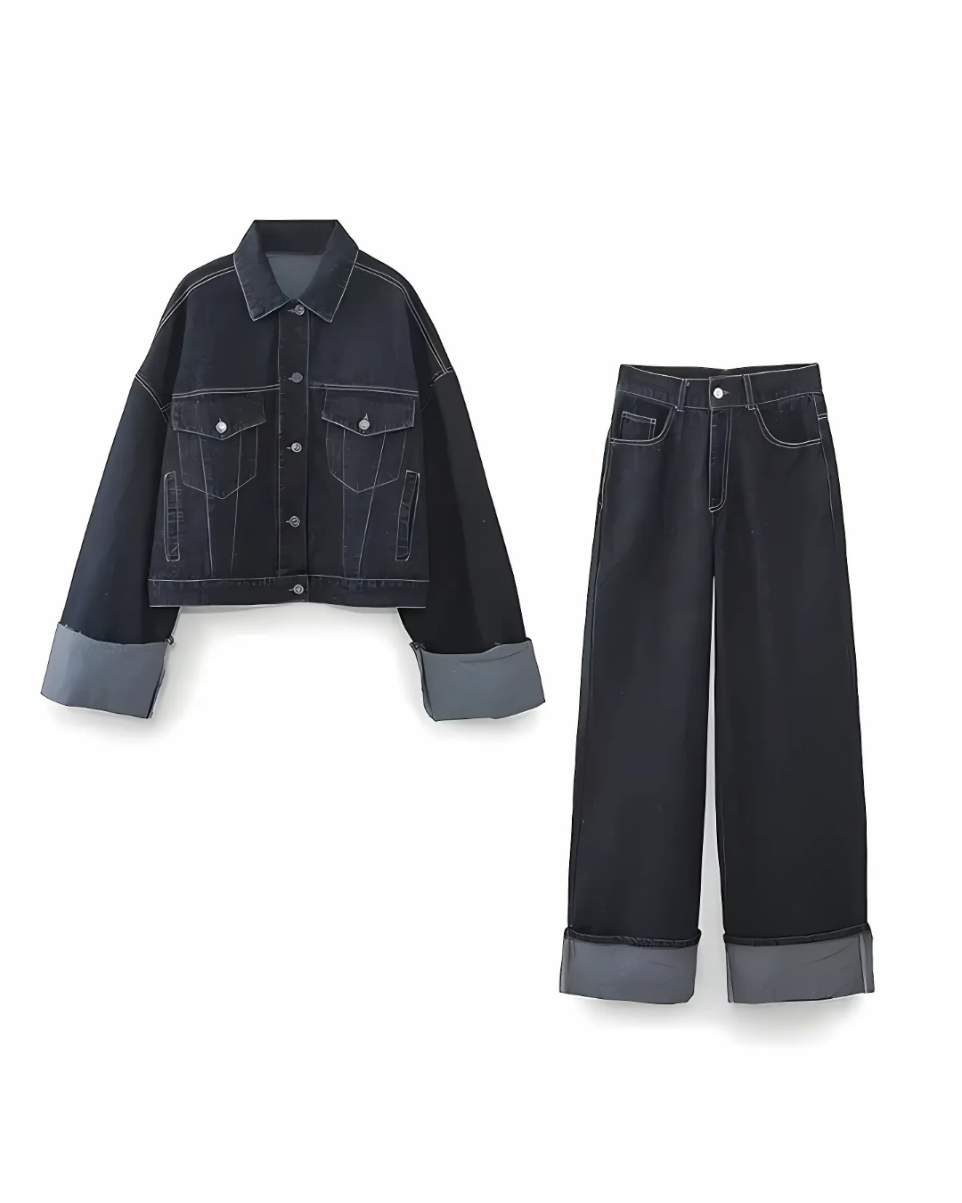 Women's Casual Denim Co-ord Set