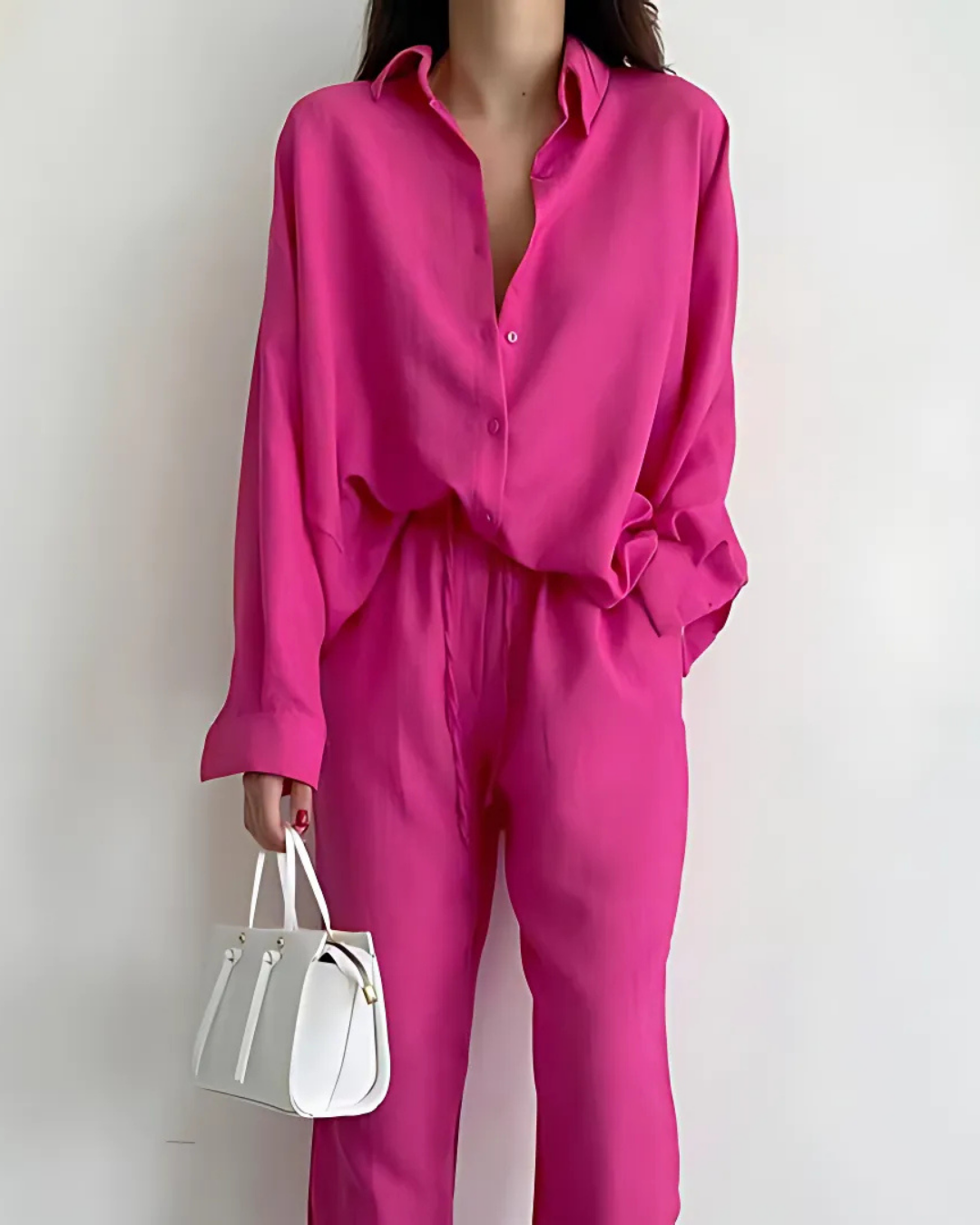 Women's Casual Set With Blouse And Trousers
