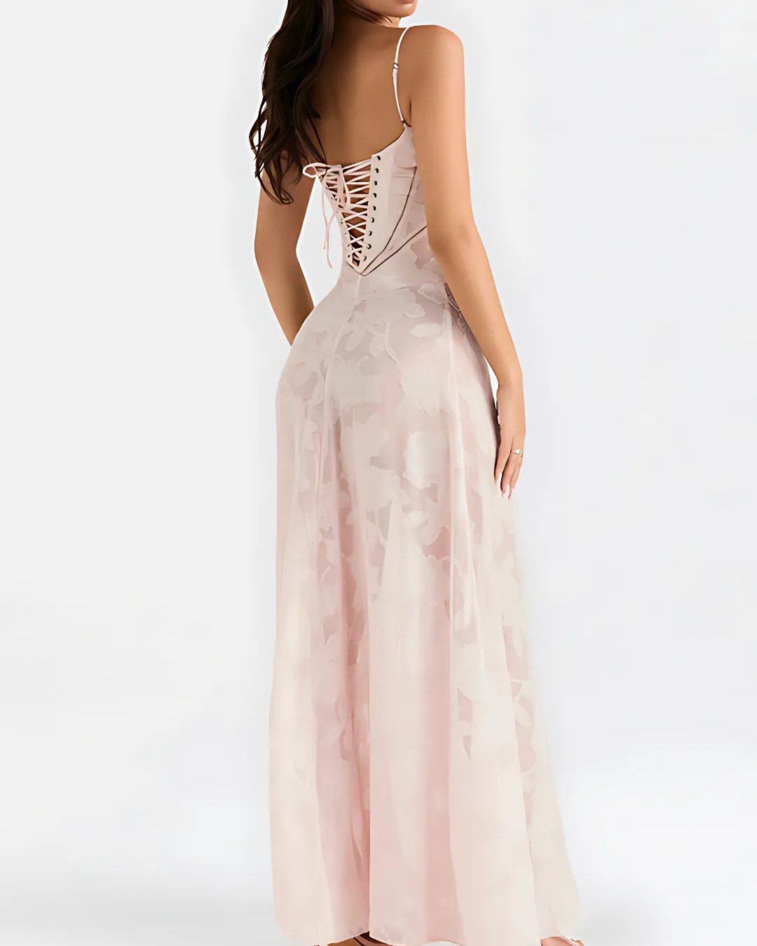 Women's Chic Lace Maxi Dress with Corset Style