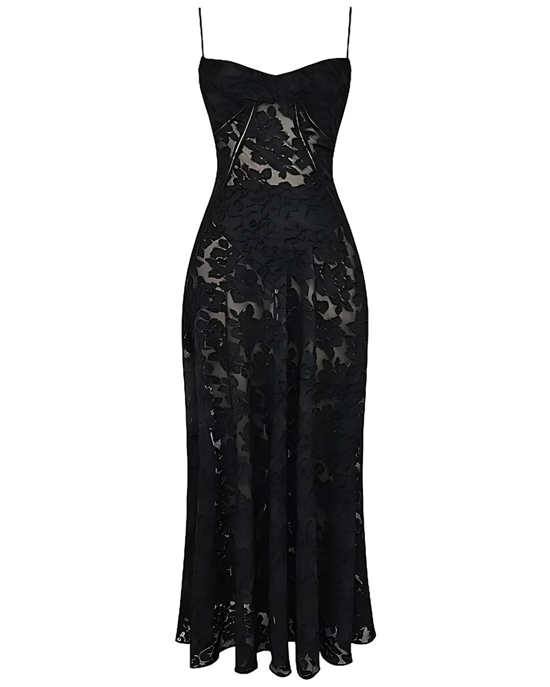 Women's Chic Lace Maxi Dress with Corset Style