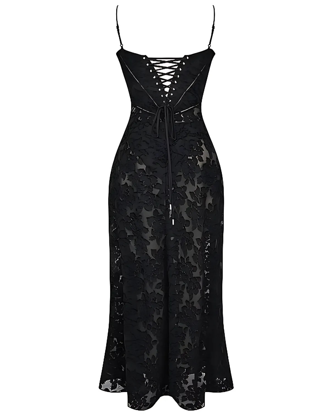 Women's Chic Lace Maxi Dress with Corset Style