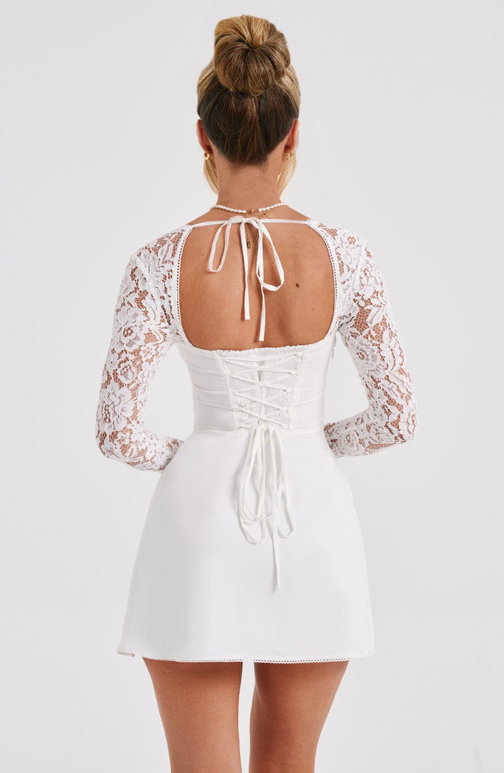 Women's Chic Short Lace Sleeve Dress