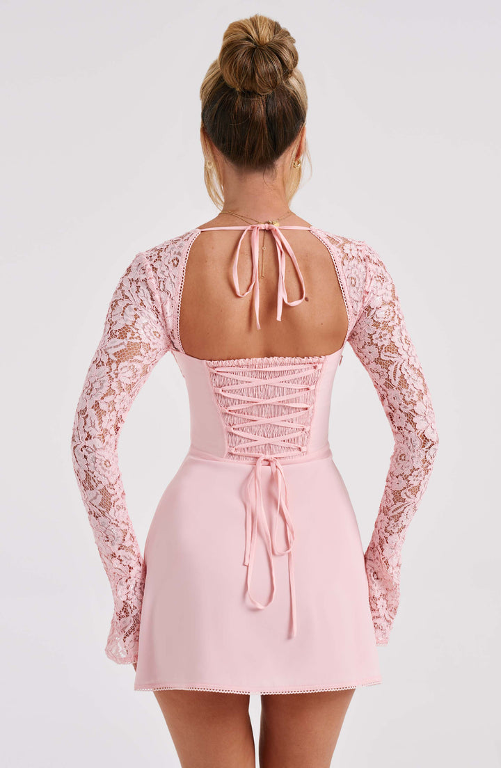 Women's Chic Short Lace Sleeve Dress