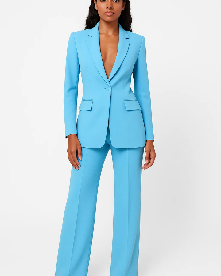 Women’s Classic Blazer and Tailored Trousers Set
