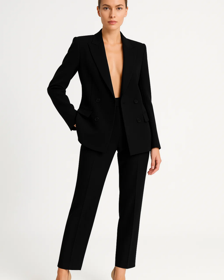 Women’s Classic Blazer and Tailored Trousers Set