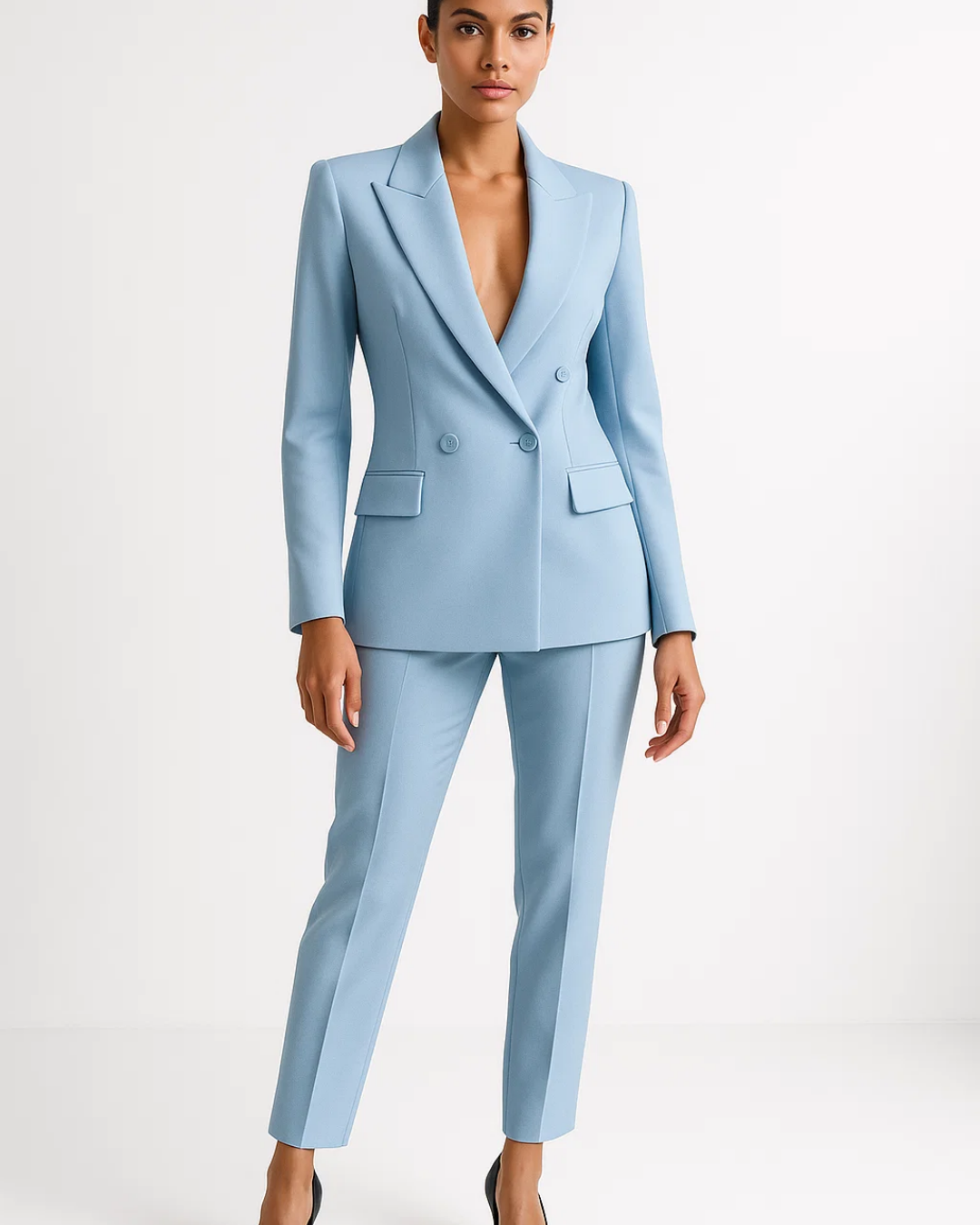 Women’s Classic Blazer and Tailored Trousers Set