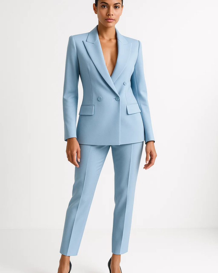 Women’s Classic Blazer and Tailored Trousers Set