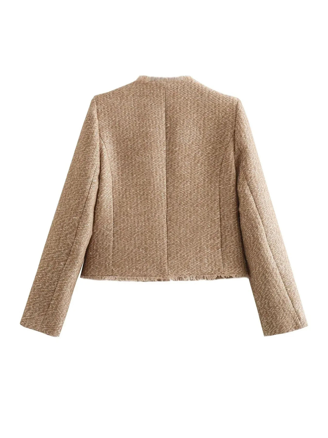 Women's Cropped Jacket with Chest Pockets