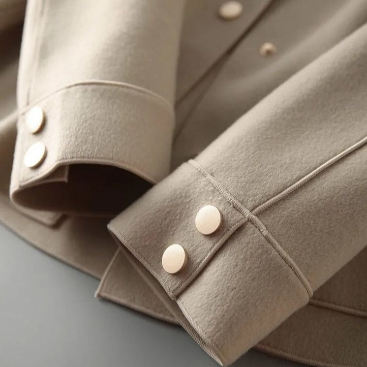 Women's Elegant Buttoned Winter Jacket