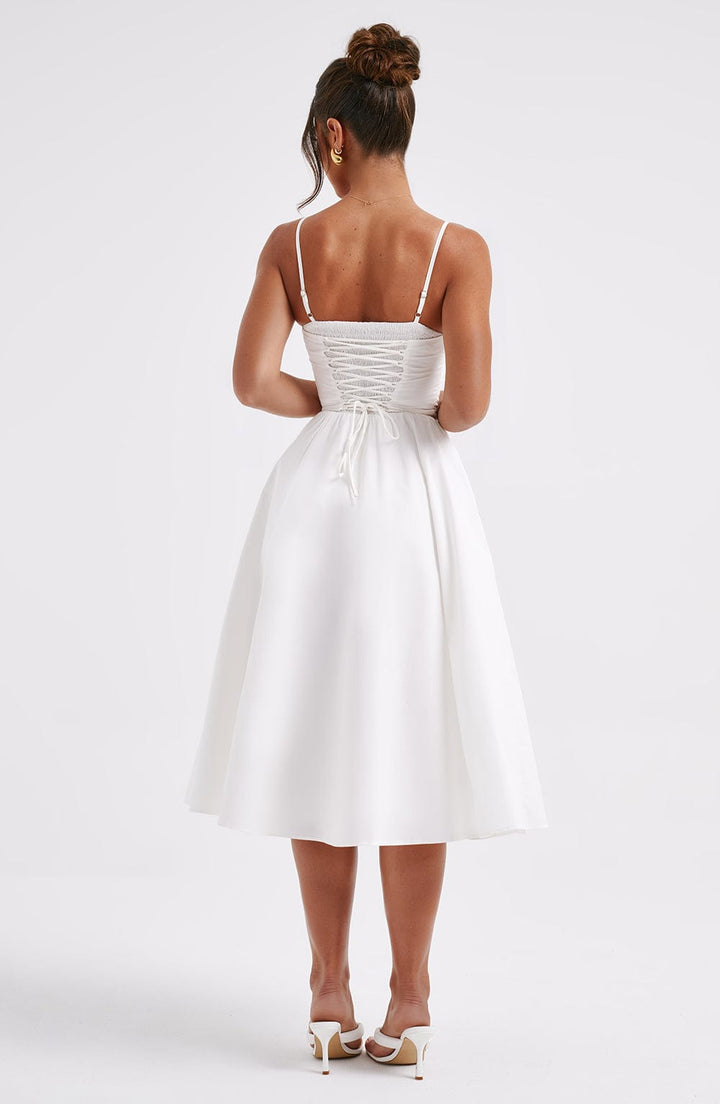 Women's Elegant Corset-Style Midi Dress