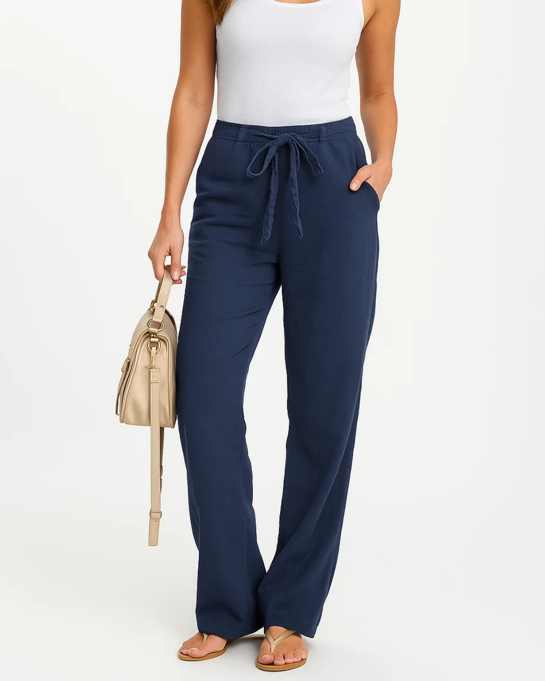 Women's Elegant Elastic Waist Summer Trousers