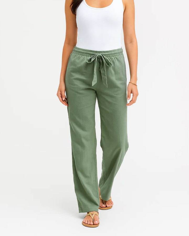 Women's Elegant Elastic Waist Summer Trousers
