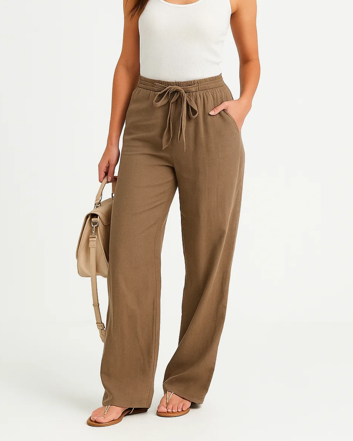 Women's Elegant Elastic Waist Summer Trousers