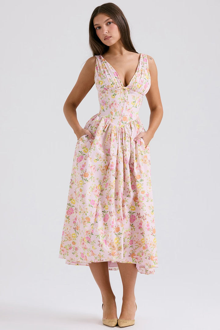 Women's Elegant Floral Summer Dress
