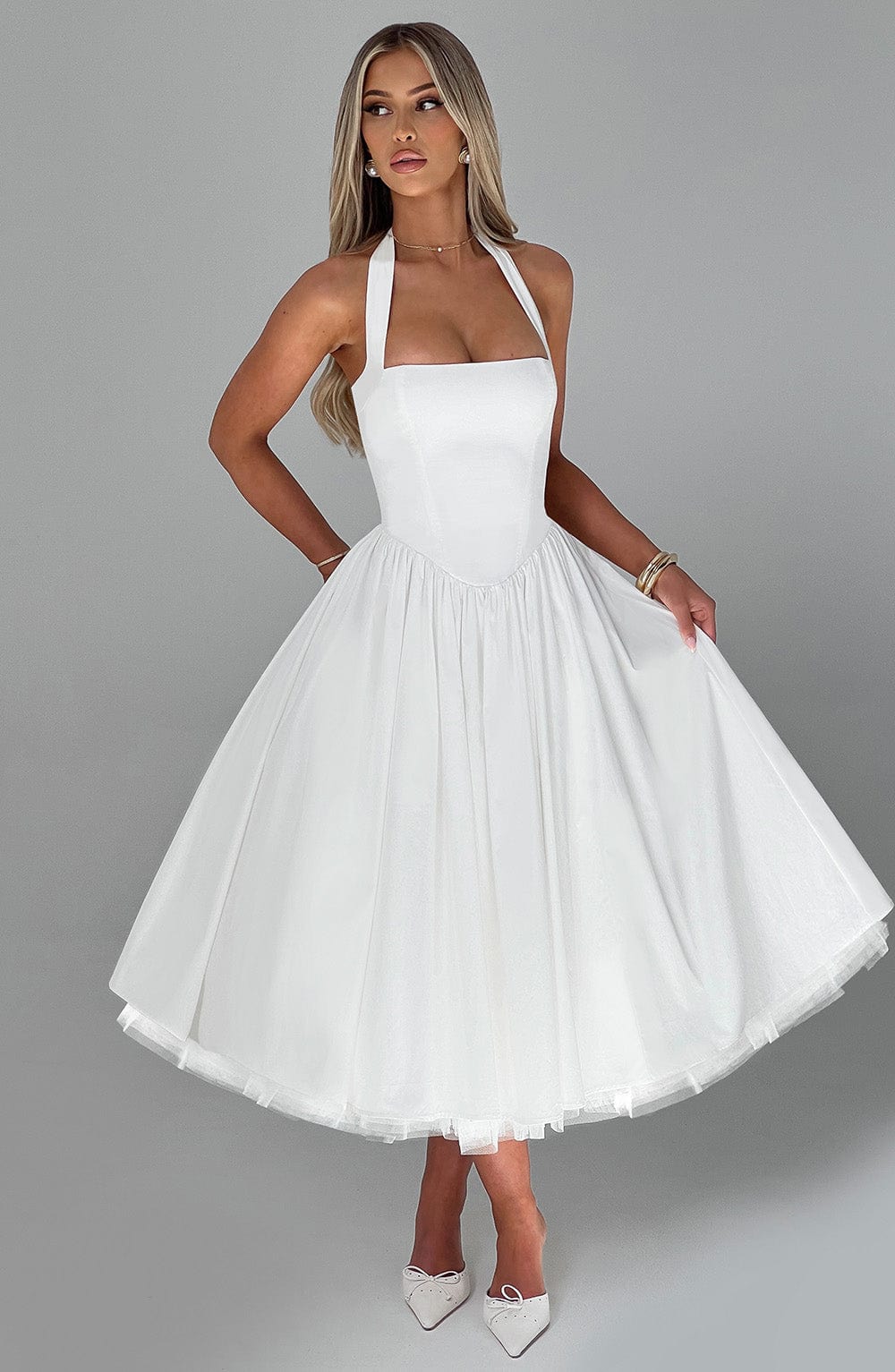 Women's Elegant Halter-Neck Dress