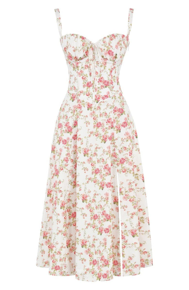 Women's Elegant Sleeveless Floral Summer Dress